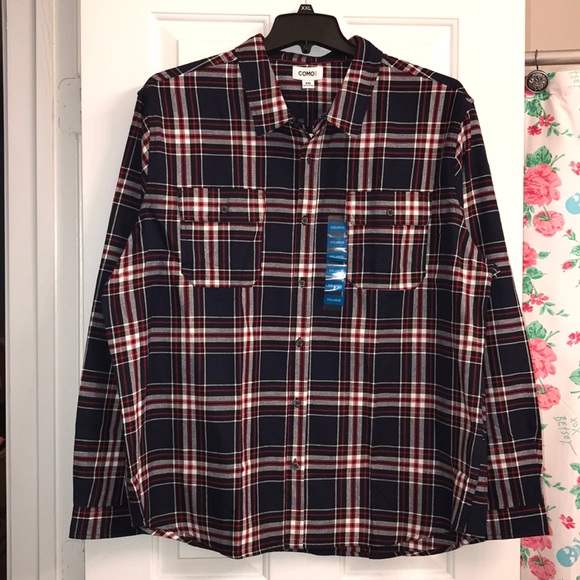 Como Vintage Other - Blue / Red Plaid Button Down Top